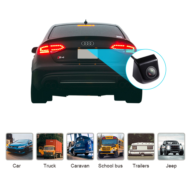 CVBS Universal Black Led Shockproof Rear-view Camera