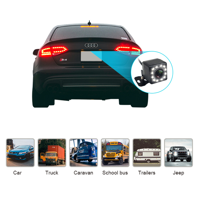 CVBS Mini Waterproof Hanging Led Reverse Camera