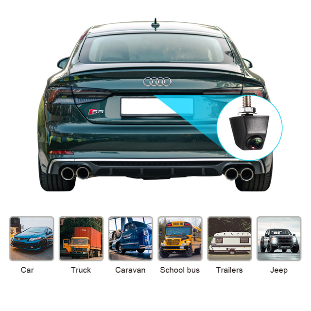 CVBS Universal Black Metal Waterproof Reversing Camera