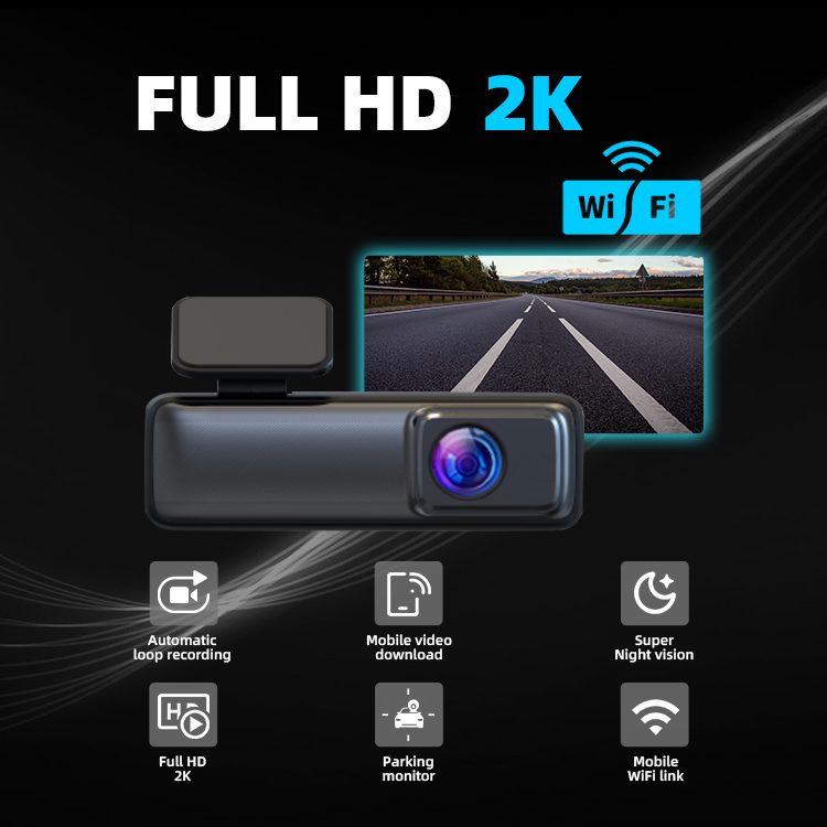 WIFI Dash Camera 1440P 2K Car DVR Video Recorder Dashcam 140 Degree Car Black Box