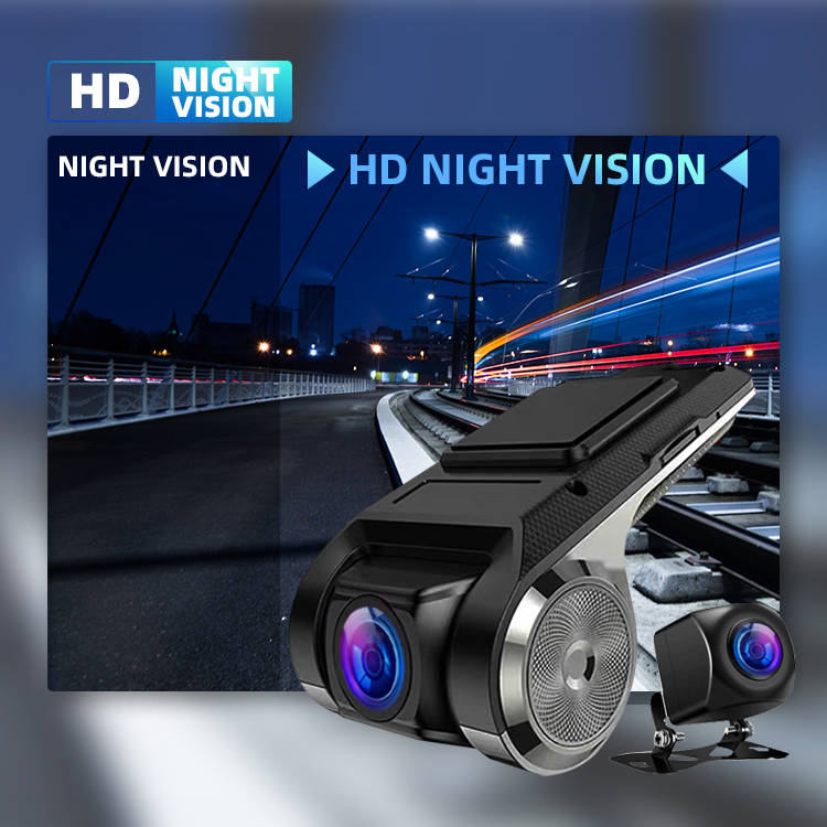 Dual Lens Full HD Car DVR Camera Night Vision Wifi ADAS Front and Rear Dashcam