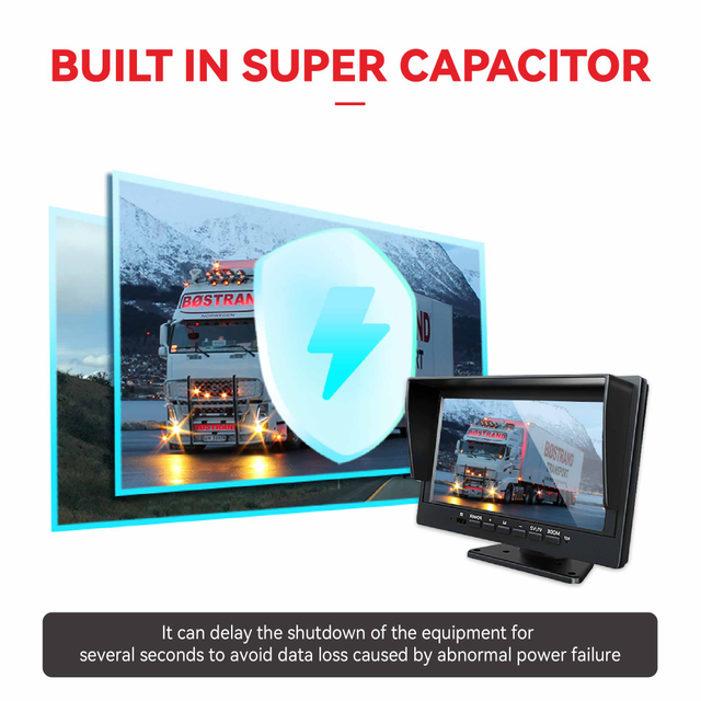 1 Way Wired AHD Bus Truck Monitor