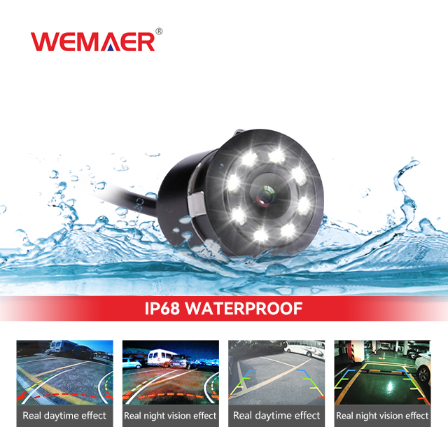 AHD 18.5 LED Light Metal Rearview Camera Waterproof Night Vision Car Reverse Camera