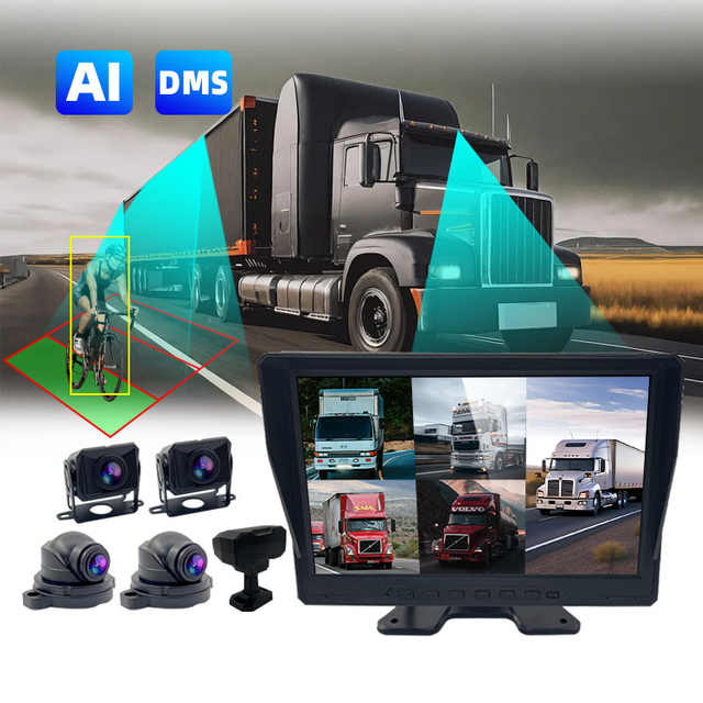 5 Channel Camera Truck BSD Blind Spot Vehicle Detection DMS Driver Monitoring System