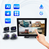 4 Ways Camera Quad Split Screen Monitor BSD Blind Spot Pedestrian Monitoring System