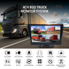 Voice Control Monitor with Audible Alarm - BSD 1080P AHD Truck 4 Channel Vehicle Camera