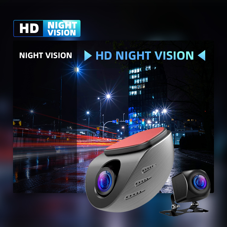 1080P ADAS Car Black Box Front and Rear Dual Lens Dash Camera Recorder 