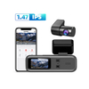 WIFI 2K+1080P Dual Channel Car Video Recorder 1.47 Inch IPS Screen Camera DVR Dashcam
