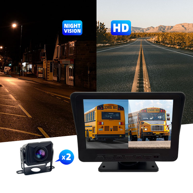 Dual View Monitor 2 Channel Voice Control Camera DVR System
