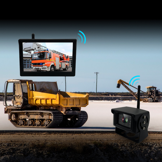 Forklift Truck 4.5 Inch Tractor Vehicle Wireless Backup Camera Monitor