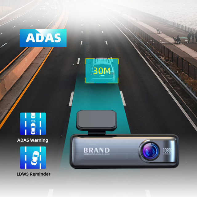 ADAS AI 1080P Dash Camera Wifi Car Black Box G-sensor Loop Recording DVR