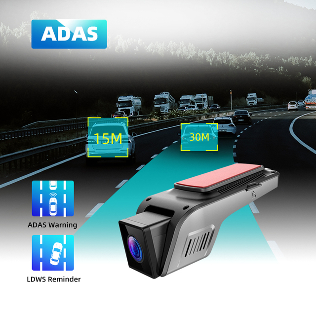 ADAS Front and Rear Dual Lens Car DVR Recorder Dash Cam Camera Black Box
