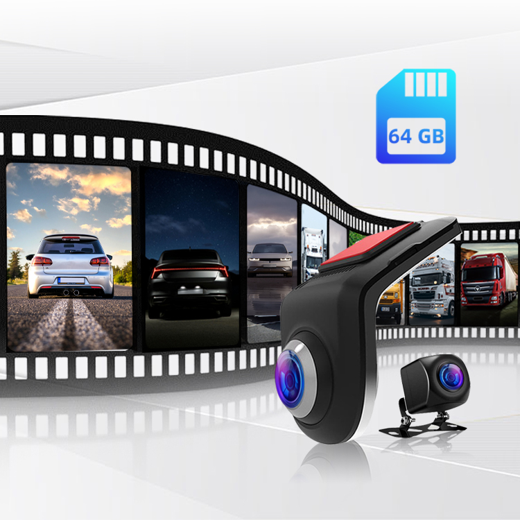 130 Degree Dual Lens Dash Cam Camera Reverse 1080P Front & Rear Dashcam With ADAS