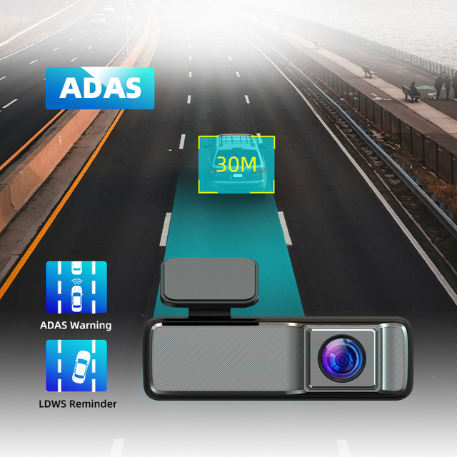 HD ADAS Recorder 160 Degree Wide Angle 24H Parking Monitoring WiFi DVR Dash Cam