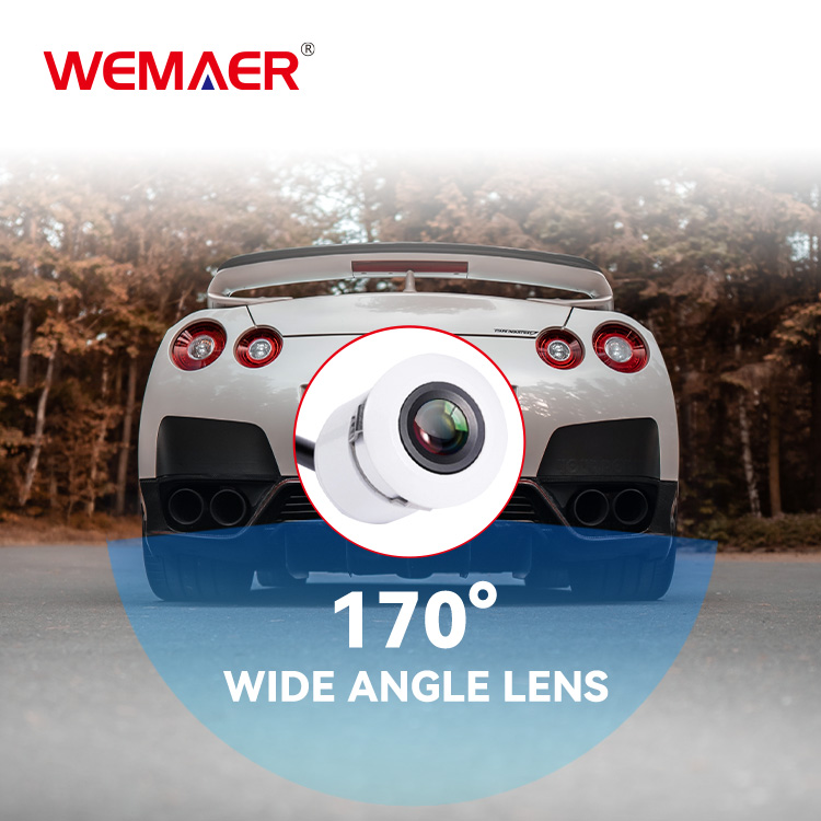 CVBS White Metal Night Vision Rearview Camera