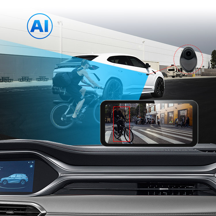 AI 2 Side Rear View Mirror Camera Car Monitor BSD System