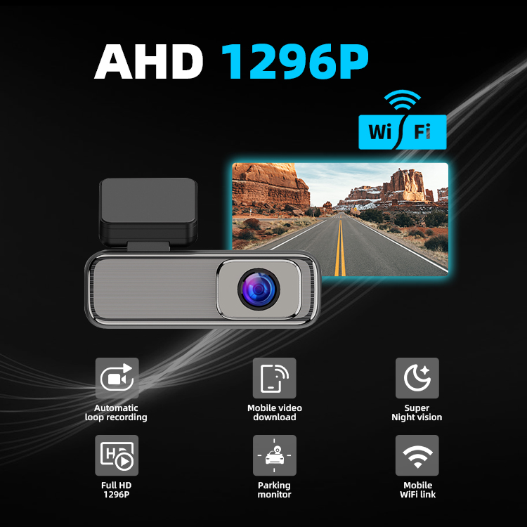 130° 1296P Video Record 1.47" IPS Screen 256G WIFI DVR 24H Parking Monitoring Vehicle Black Box 