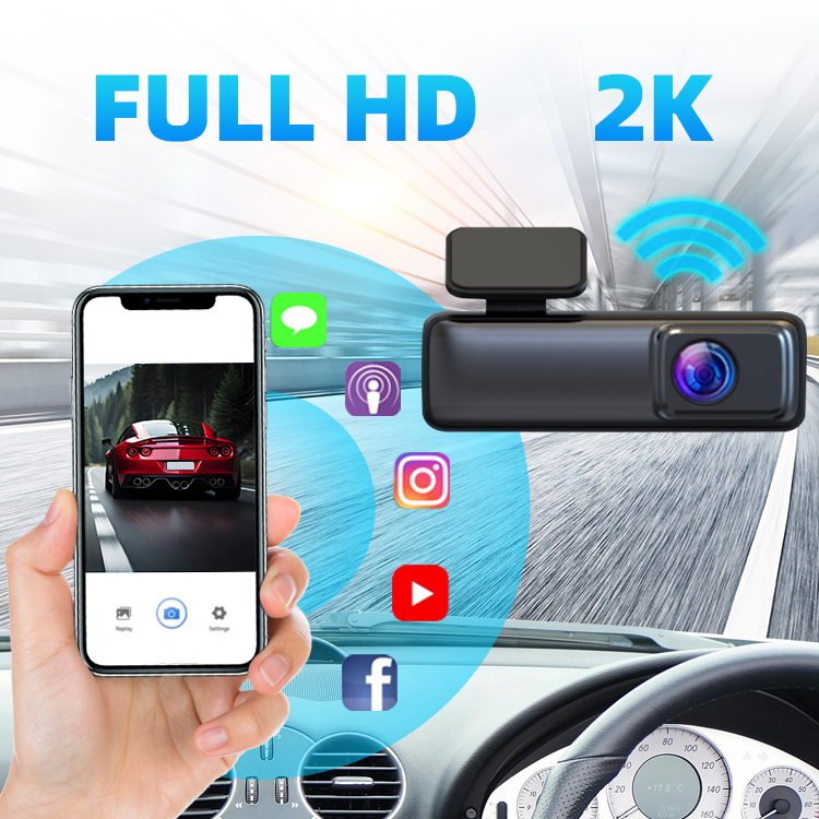 WIFI Dash Camera 1440P 2K Car DVR Video Recorder Dashcam 140 Degree Car Black Box