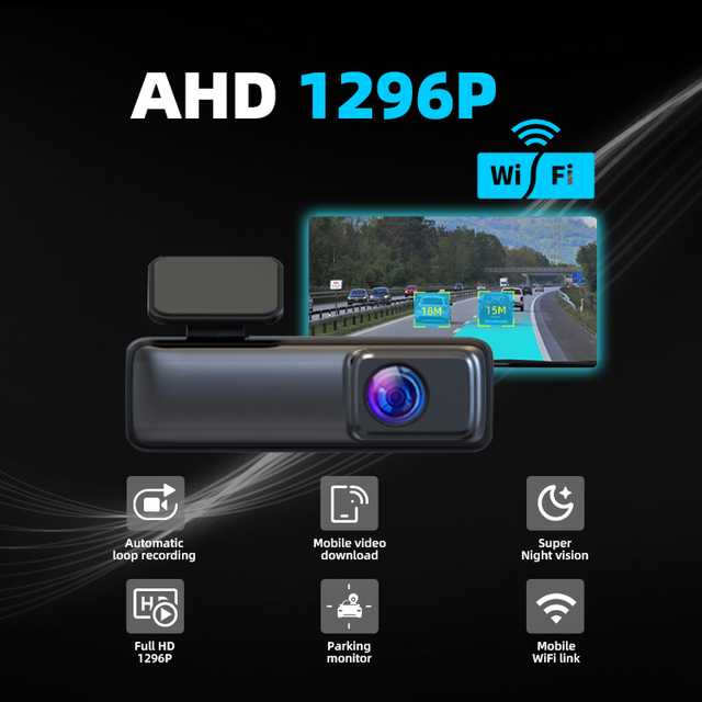 1296P Dash Camera 24 Hours Parking Monitoring Car Video Recorder With 256G Memory
