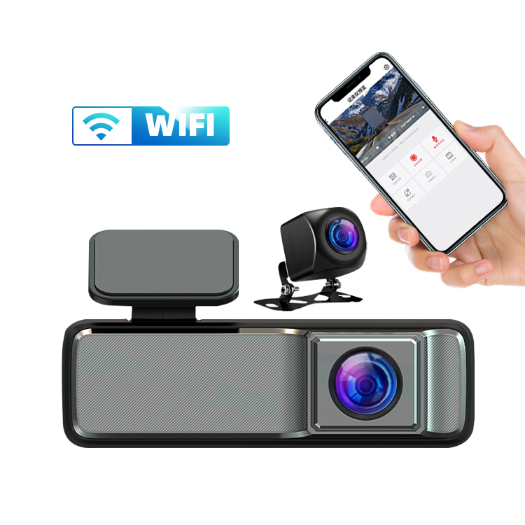 WIFI 1080P+1080P Dual Lens Dash Cam 130 Degree + 110 Degree Front and Rear Double Cameras