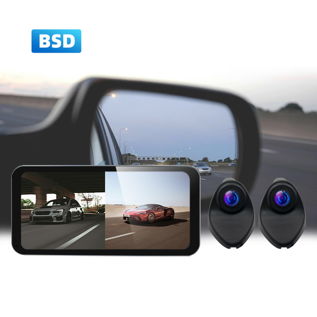 AI 2 Side Rear View Mirror Camera Car Monitor BSD System