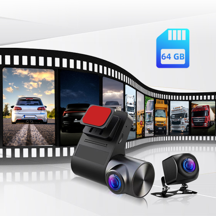Night Vision 1080P 2 Lens Dashcam Car Back Cam ADAS G Sensor Dash Camera