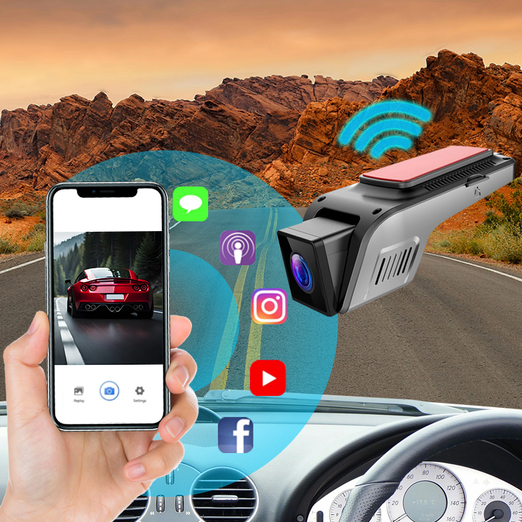 1296P ACC Dash Cam Camera Wifi Car Video Recorder Loop Recording Black Box DVR With 256G
