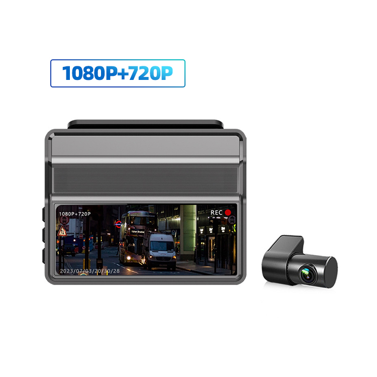 3.16" IPS Screen Video Recorder Mini Dash Cam 1080P +720P Dual Lens DVR Car Black Box