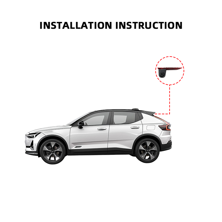 Vehicle Brake Lights IP68 Waterproof HD Night Vision Rearview Camera For Ford Transit Custom with LED 2016.5-Current