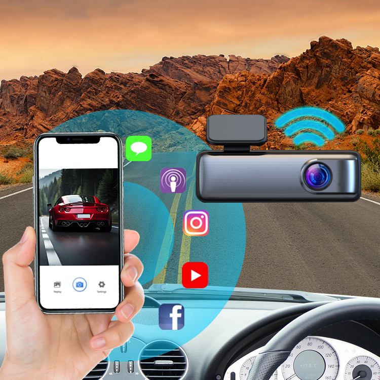 WiFi Dash Cam For Cars Black Box 1296P 160 Degree Video Recorder Camera
