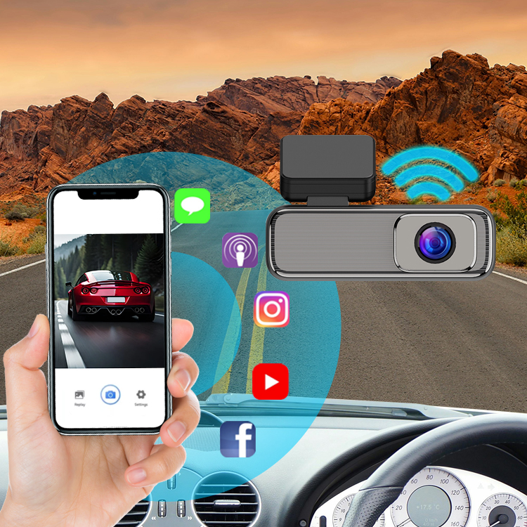 WIFI 2K+1080P Dual Channel Car Video Recorder 1.47 Inch IPS Screen Camera DVR Dashcam