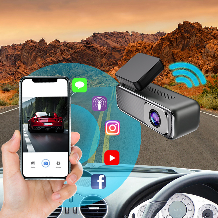 130° 1296P Video Record 1.47" IPS Screen 256G WIFI DVR 24H Parking Monitoring Vehicle Black Box 