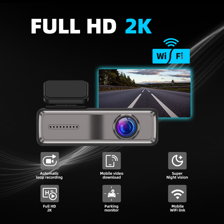 2K 130 Degree Dash Camera 24H Park Monitoring Vehicle Blackbox Car DVR Video Drive Recorder 