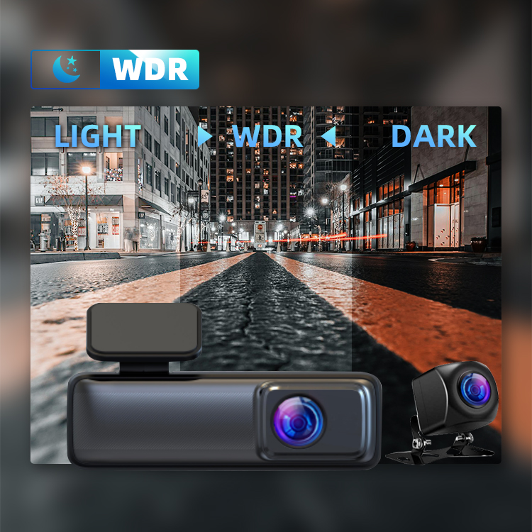 Wifi 2K + 1K Car DVR Dash Cam Dual Lens Rear View Video Recorder Support 256GB
