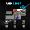 1296P DVR Dash Cam WiFi Night Vision 160 Degree Wide-angle 256G Driving Recorder 