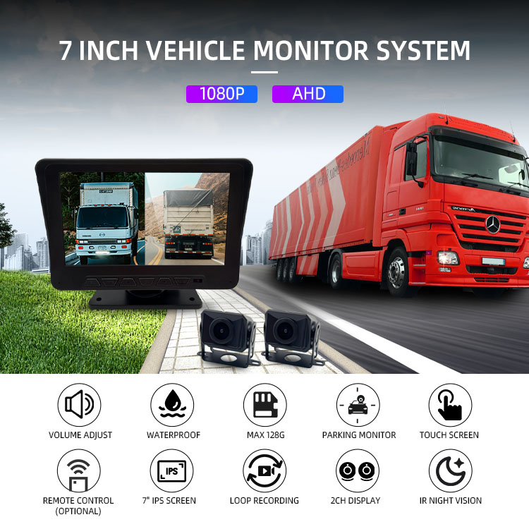 Dual View Monitor 2 Channel Voice Control Camera DVR System
