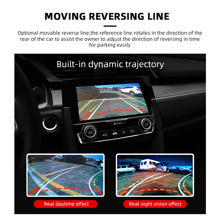 Vehicle Brake Lights IP68 Waterproof HD Night Vision Rearview Camera For Ford Transit Custom with LED 2016.5-Current
