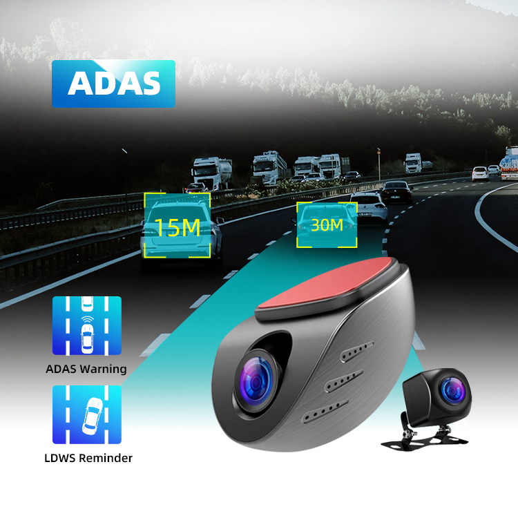 1080P ADAS Car Black Box Front and Rear Dual Lens Dash Camera Recorder 