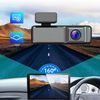 1296P DVR Dash Cam WiFi Night Vision 160 Degree Wide-angle 256G Driving Recorder 