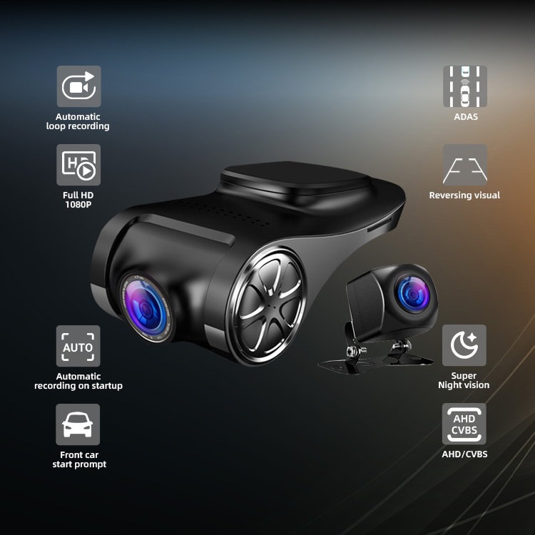 ADAS Car Camera Wifi Dash Cam Driving Recording Car Black Box With Reverse Camera