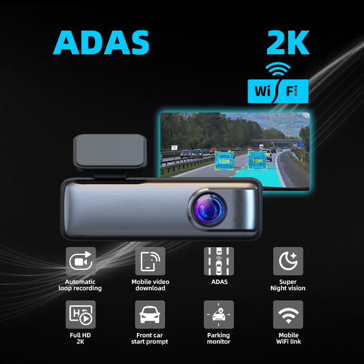 140 Degree Wide Angle 1440P 2K Car Video Recorder DVR Support 256GB