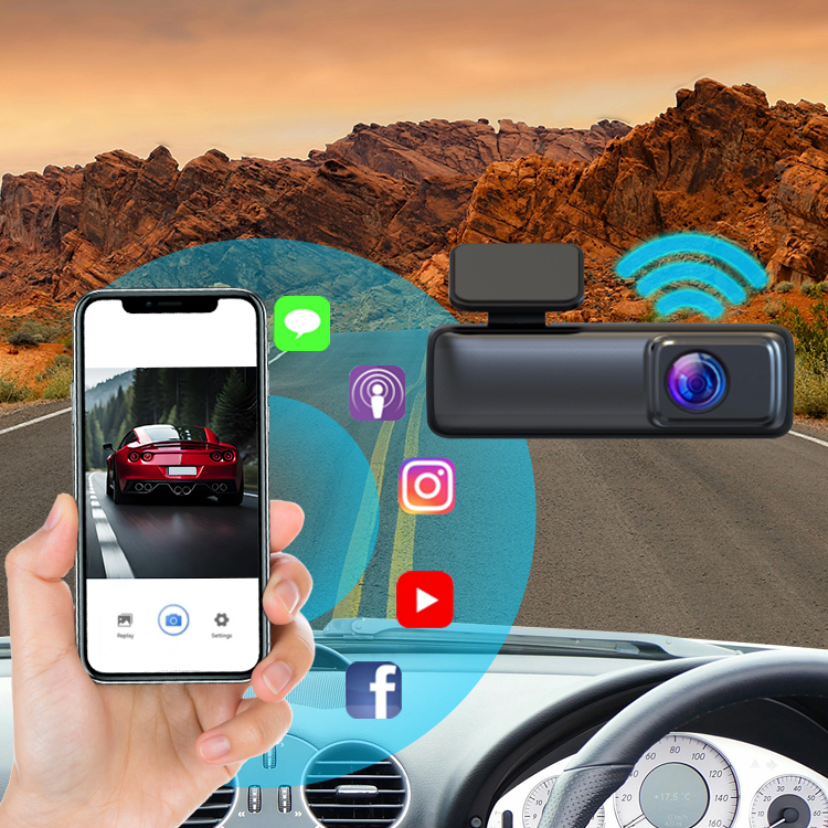 Wifi 2K + 1K Car DVR Dash Cam Dual Lens Rear View Video Recorder Support 256GB