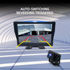 Vehicle Monitor With 4-Way AI Pedestrian Recognition Truck Camera System and BSD Sound and Light Alarm