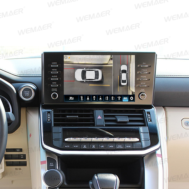 Sistema de cámara de automóvil de 360 grados con decodificador incorporado para Toyota Land Cruiser LC300