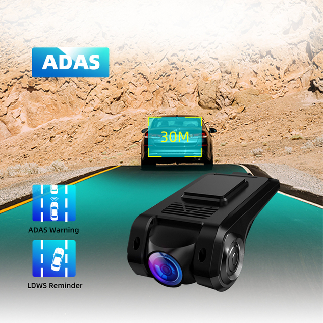 ADAS 1080P Car Black Box Wholesale USB Android Dash Cam Glass Lens DVR Camera