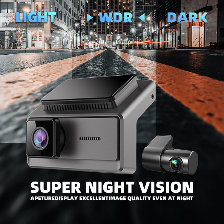 3 câmeras 2k+1080p+1080p Video Video WiFi App Control Car DVR Dash Cam 
