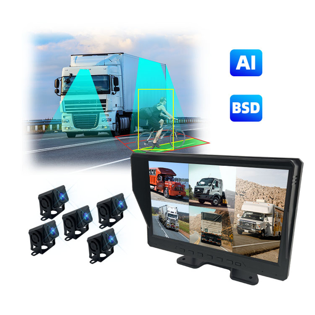 BSD 10.1 Inch 5 Channel AHD Voice Control Monitor for Truck Vehicle School Bus