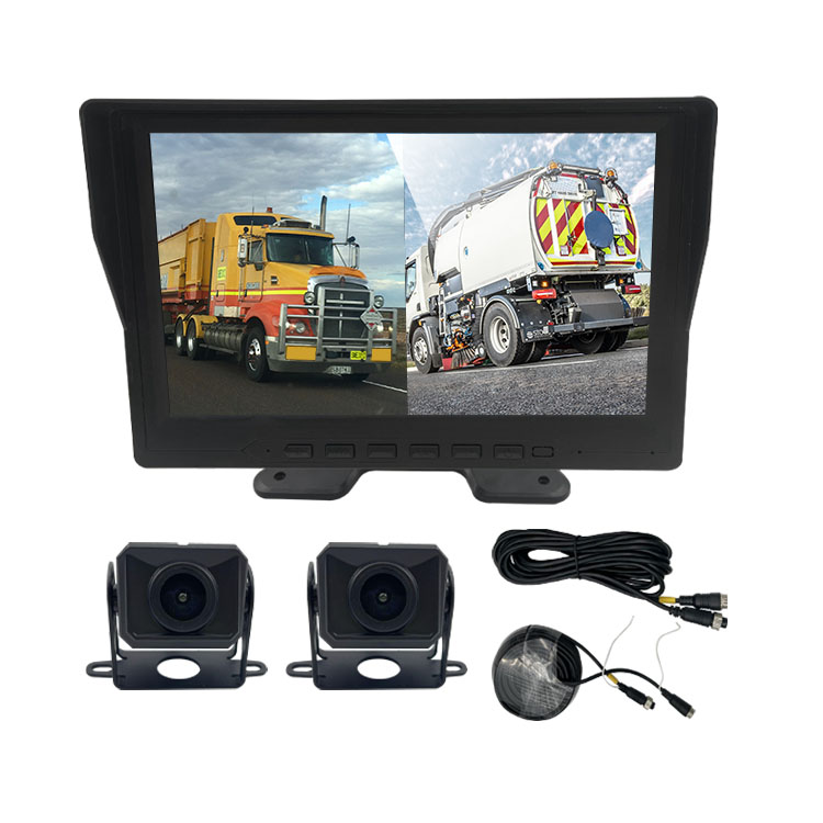 12V/24V 2 Channel Truck Front & Rear Camera 9 Inch Monitor With Parking Line