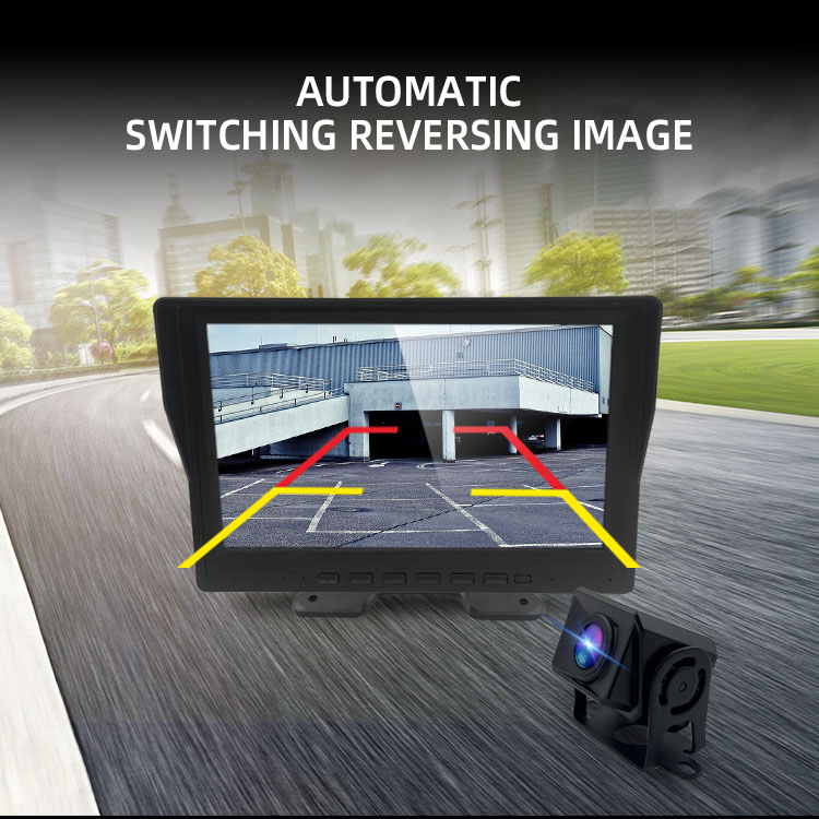 12V/24V 2 Channel Truck Front & Rear Camera 9 Inch Monitor With Parking Line